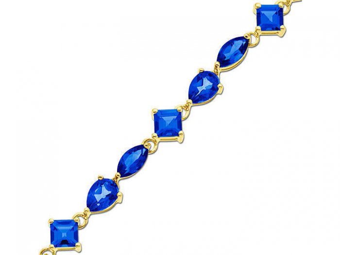 Ceylon Sapphire Bracelet in 14K Gold