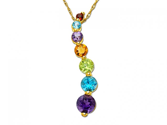 Diamond Mother's Jewel Pendant in 10K Gold